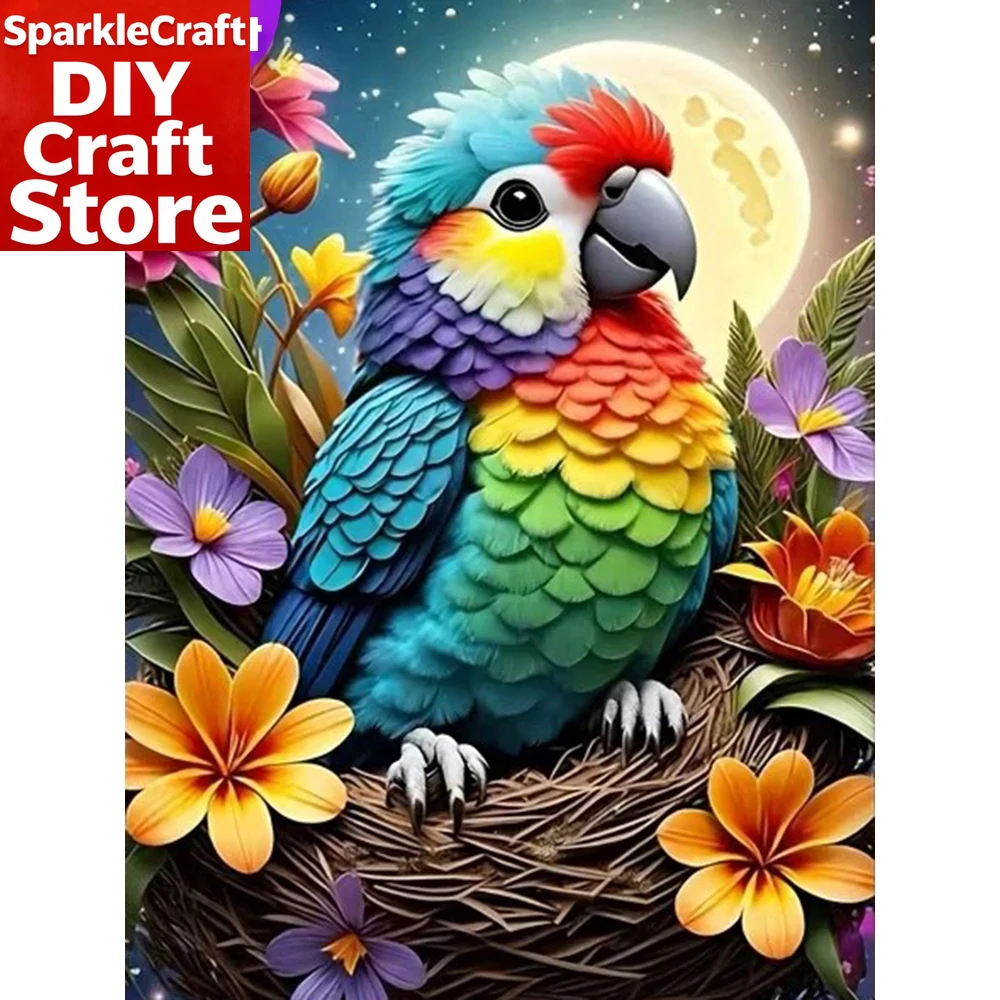 Embroidery Kit Set - 1PC frameless DIY Diamond Painting Bird