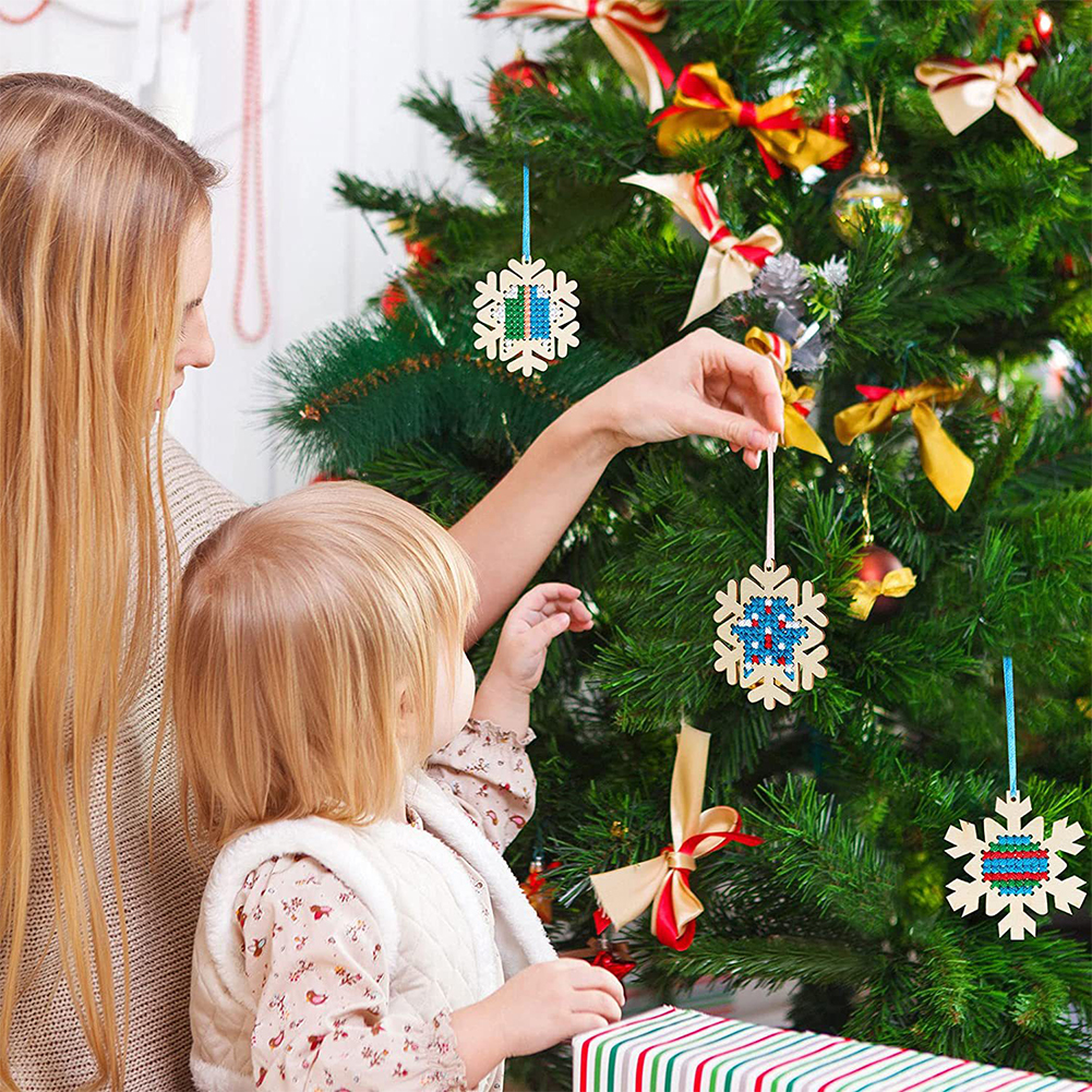 Embroidery Xmas Tree - Cross Stitch Hanging Pendant Gingerbread Man