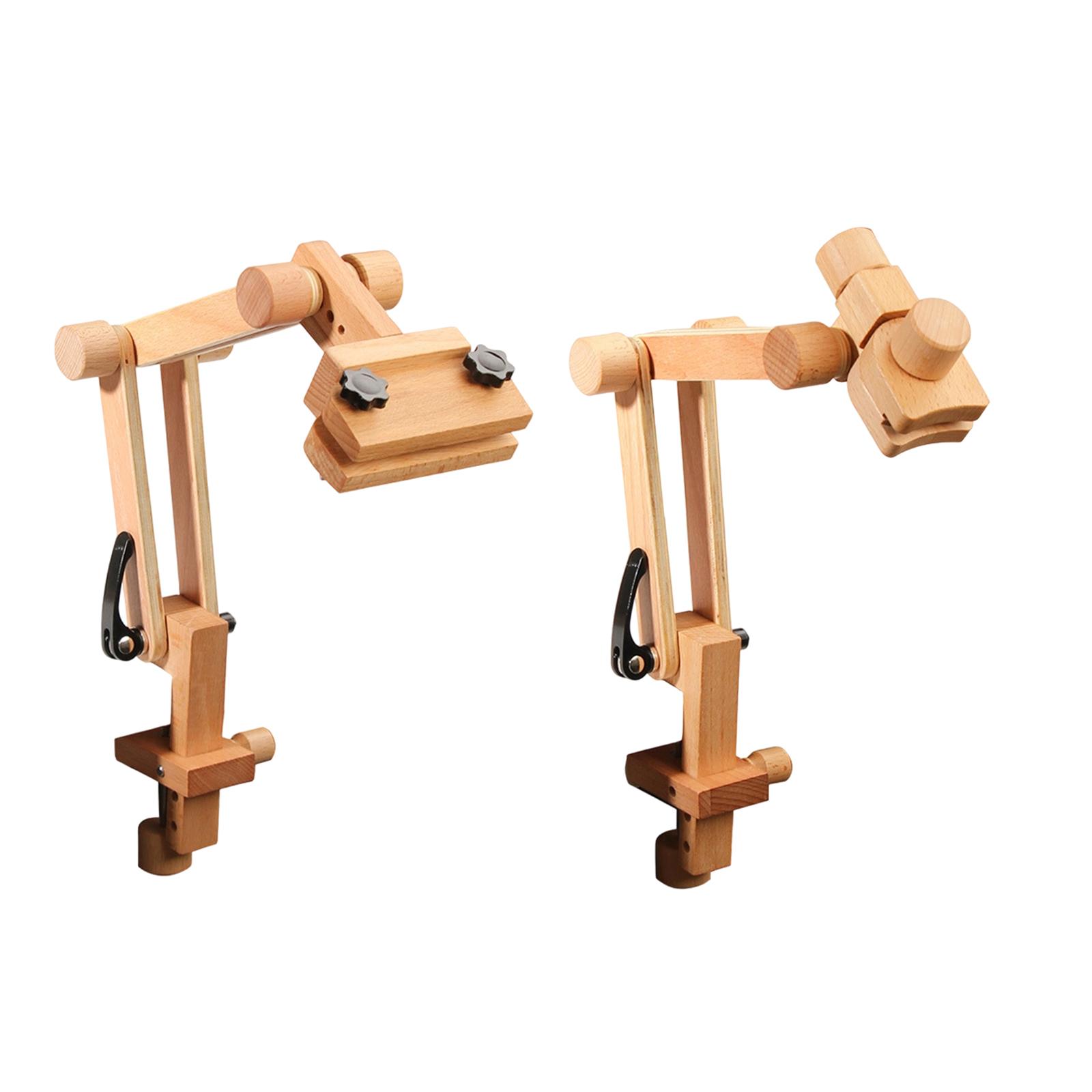 Embroidery Hoop Stand - Rotatable Embroidery Hoop Holder Stand Wooden