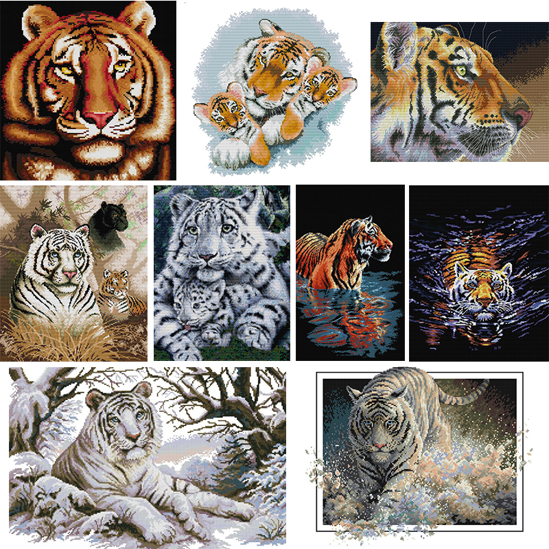 Embroidery Needles - Tiger Series Animal Cross Stitch Kit
