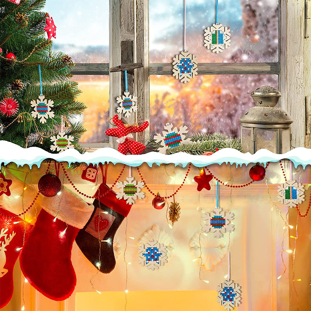 Embroidery Xmas Tree - Cross Stitch Hanging Pendant Gingerbread Man