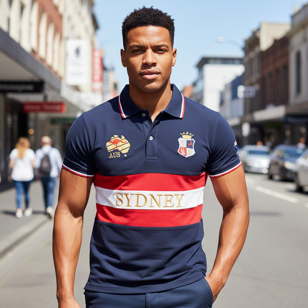 Embroidery Australia - Men's polo shirt Australia Sydney cotton