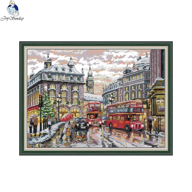 Embroidery Job - Street View Joy Sunday Cross Stitch