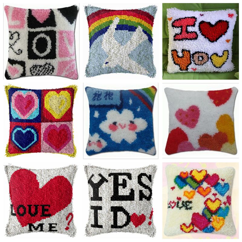 Embroidery Job - Rainbow Love Series Latch Hook Rug