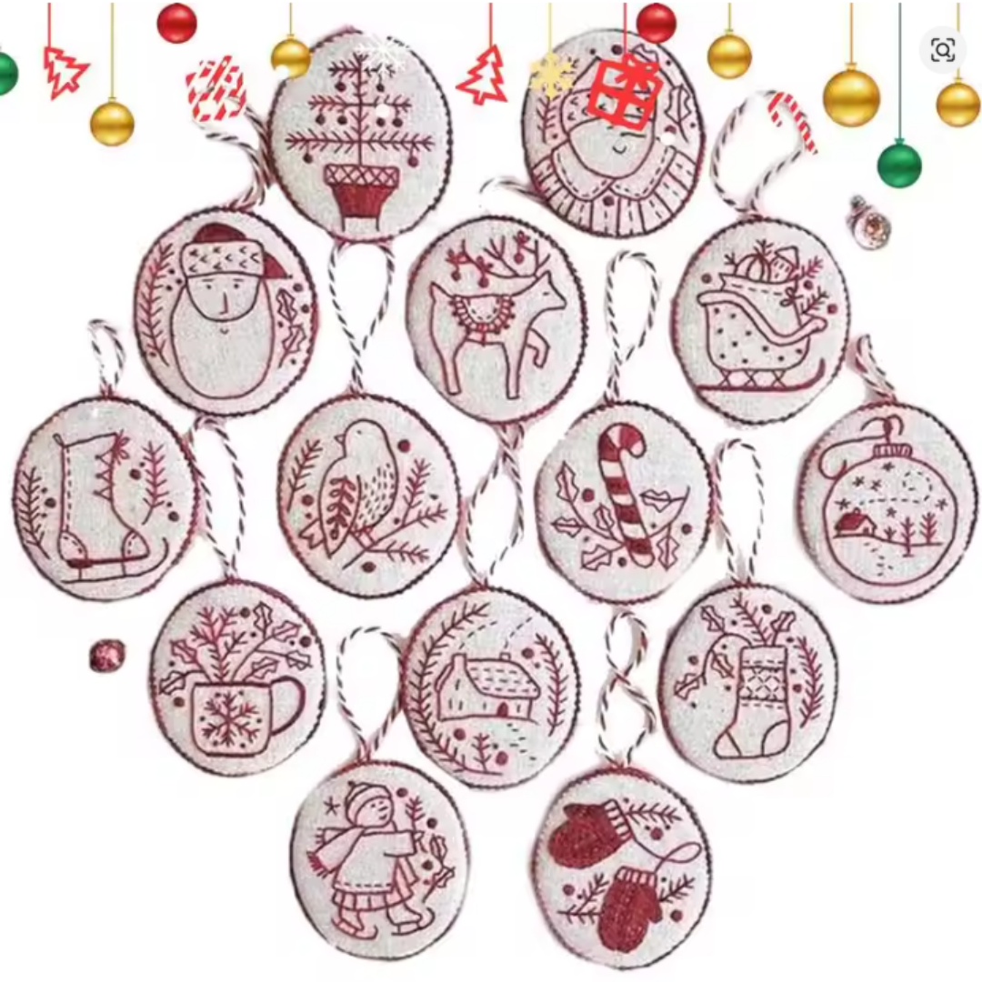 Embroidery Xmas Tree - Christmas 2025 News Handmade Embroidery Stamped