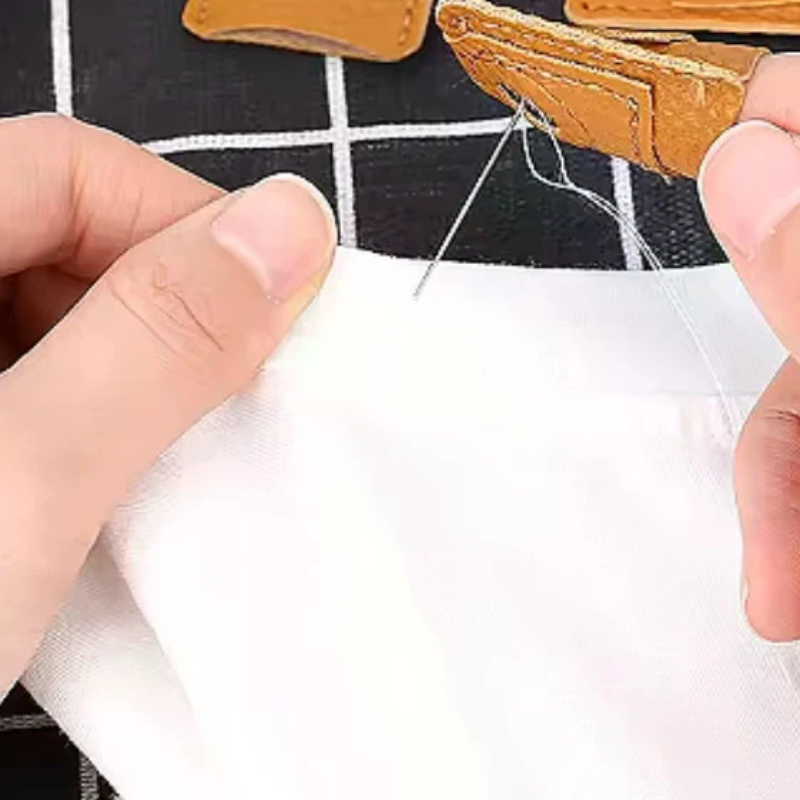Embroidery Quilt Cover - Needlework Finger Cover Tip Leather Coin