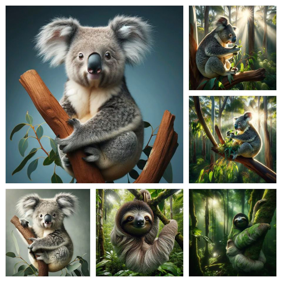 Embroidery Australia - Diamond Painting Sloth Koala Australia Animals