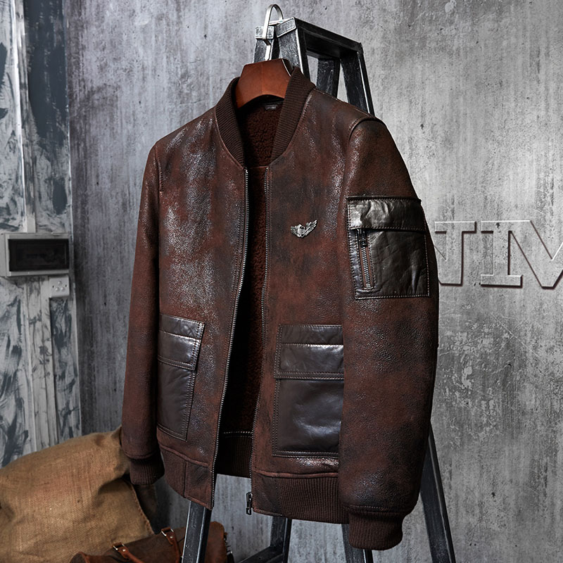 Denny&Dora Men's Shearling Coa – Embroidery Australia recenzja i cena