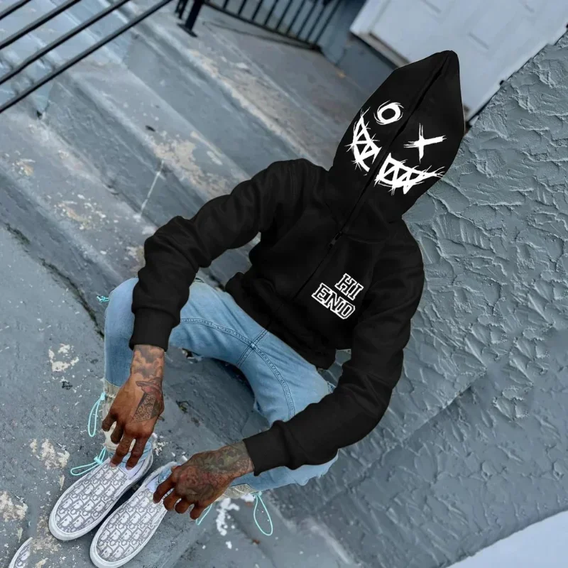 Women Men Y2K Fashion Hoodie L – Embroidery Zip Up Hoodie recenzja i cena