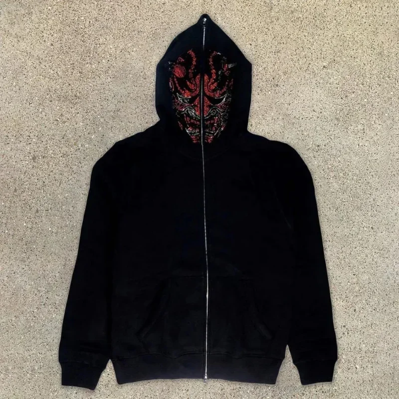 Women Men Y2K Fashion Hoodie L – Embroidery Zip Up Hoodie recenzja i cena