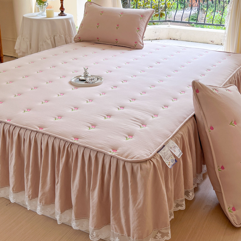Thicken Quilted Cotton Bed Ski – Embroidery Quilt Cover recenzja i cena