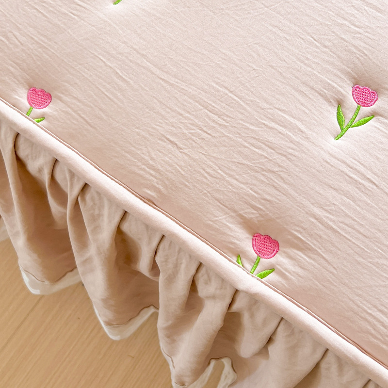 Thicken Quilted Cotton Bed Ski – Embroidery Quilt Cover recenzja i cena