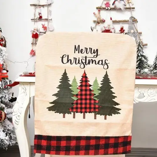 4/6/8pcs Christmas Chair Cover – Embroidery Xmas Tree recenzja i cena