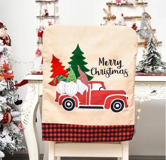 4/6/8pcs Christmas Chair Cover – Embroidery Xmas Tree recenzja i cena