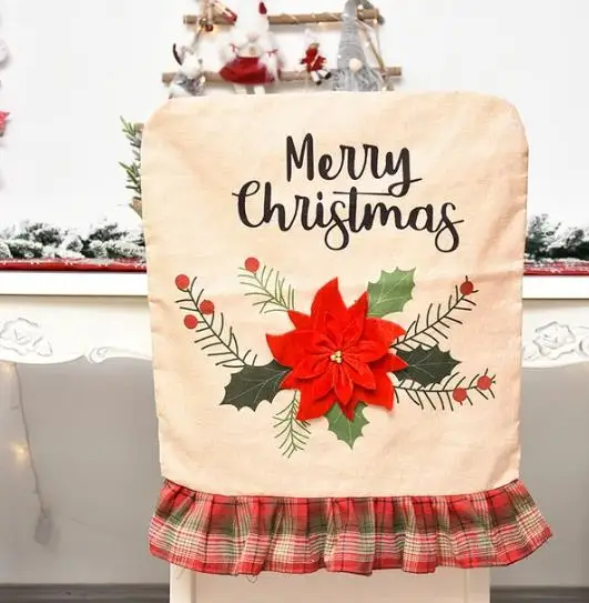 4/6/8pcs Christmas Chair Cover – Embroidery Xmas Tree recenzja i cena