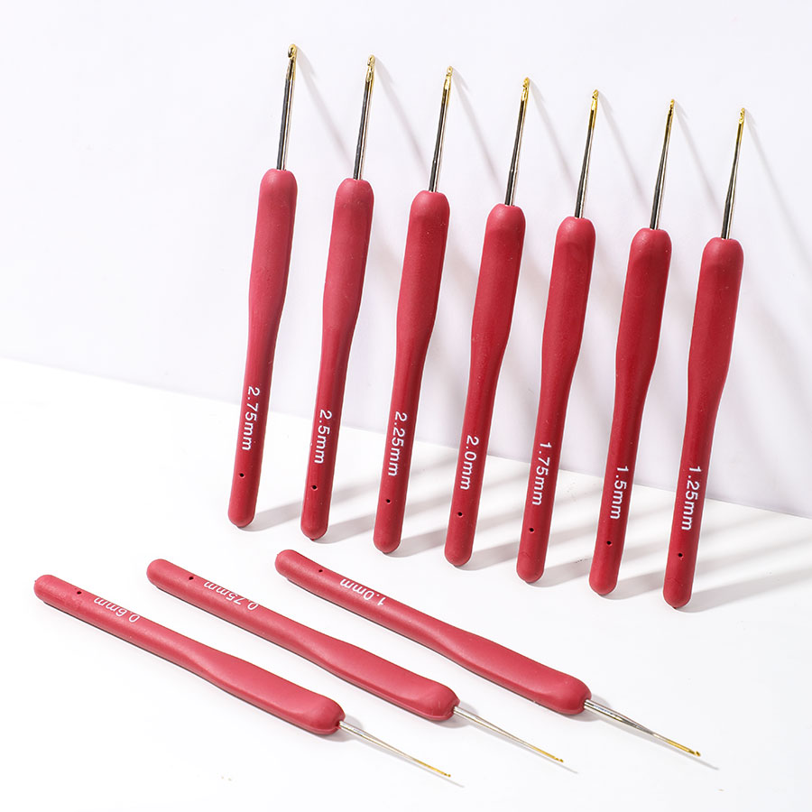 10pcs Red Crochet Set Kit Sili – Embroidery Needles recenzja i cena