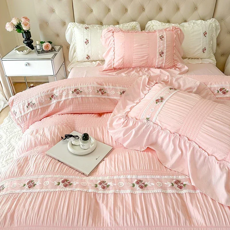 French Embroidered Lace Bubble – Embroidery Quilt Cover recenzja i cena