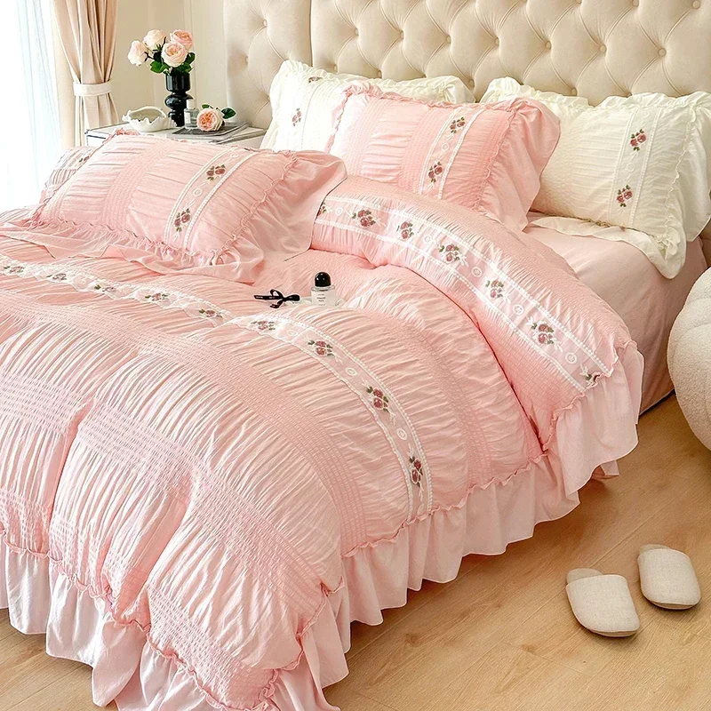 French Embroidered Lace Bubble – Embroidery Quilt Cover recenzja i cena