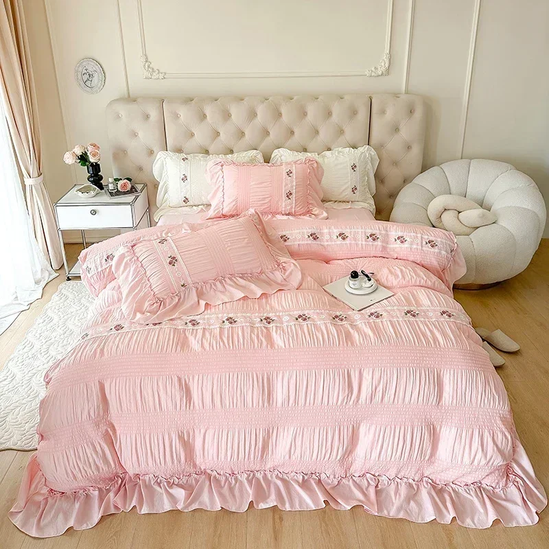 French Embroidered Lace Bubble – Embroidery Quilt Cover recenzja i cena