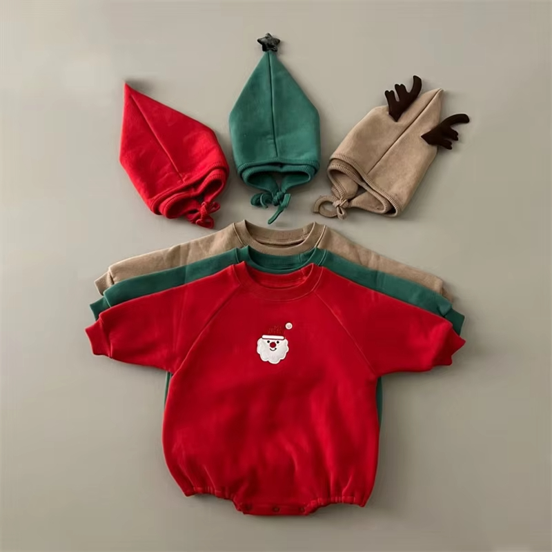 Baby Christmas Romper with Hat – Embroidery Xmas Tree recenzja i cena