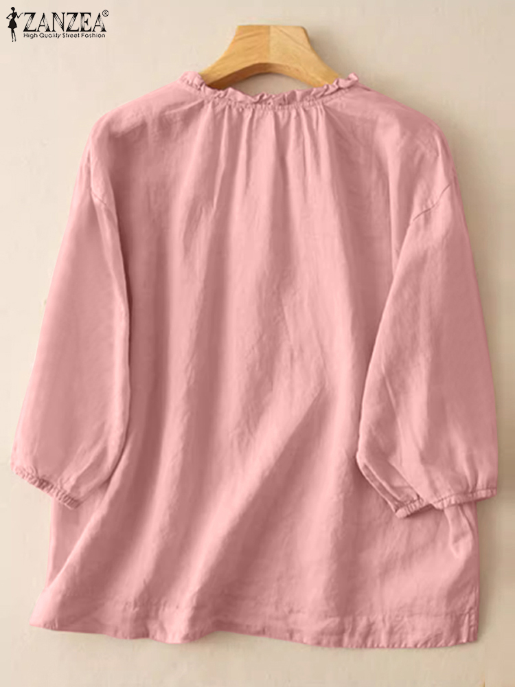 ZANZEA Summer Vintage Shirts E – Embroidery Job recenzja i cena