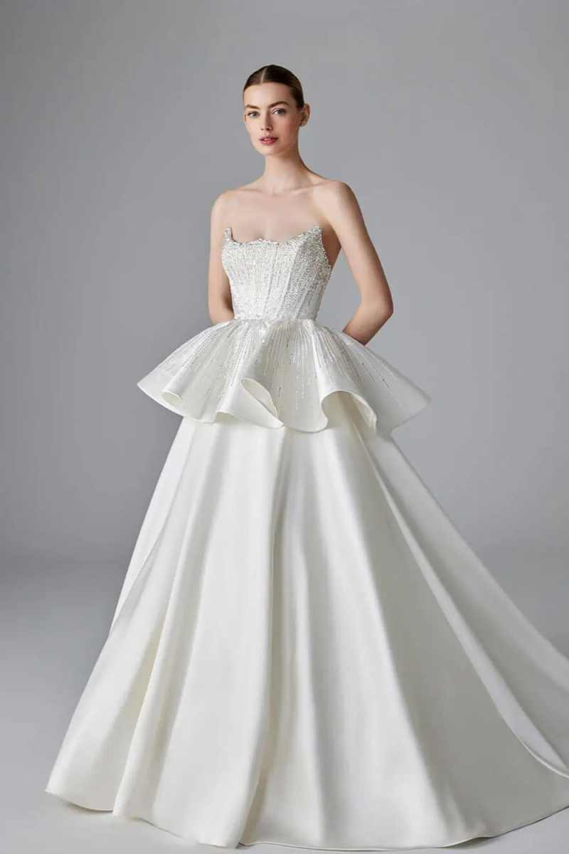 Elegant Wedding Dress A-Line S – Embroidery Online Design recenzja i cena