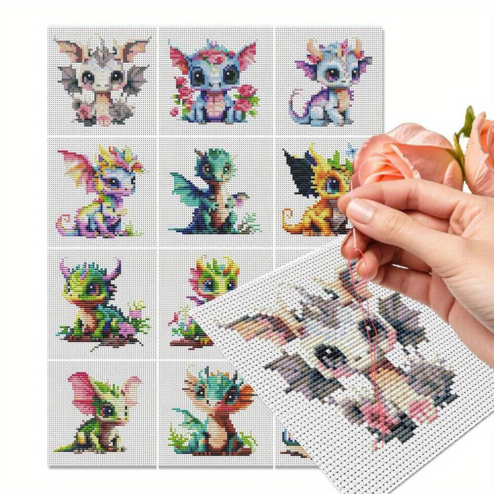 12Pcs Dragon Cross Stitch 11CT – Embroidery Job recenzja i cena
