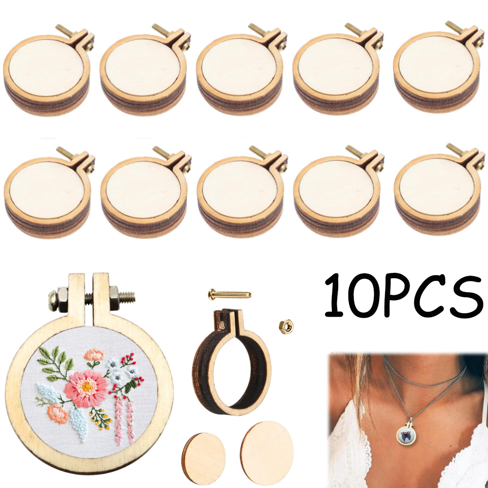 10Pcs/Set Wooden Mini Embroide – Embroidery Hoop Stand recenzja i cena