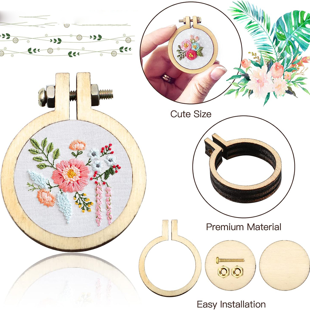 10Pcs/Set Wooden Mini Embroide – Embroidery Hoop Stand recenzja i cena