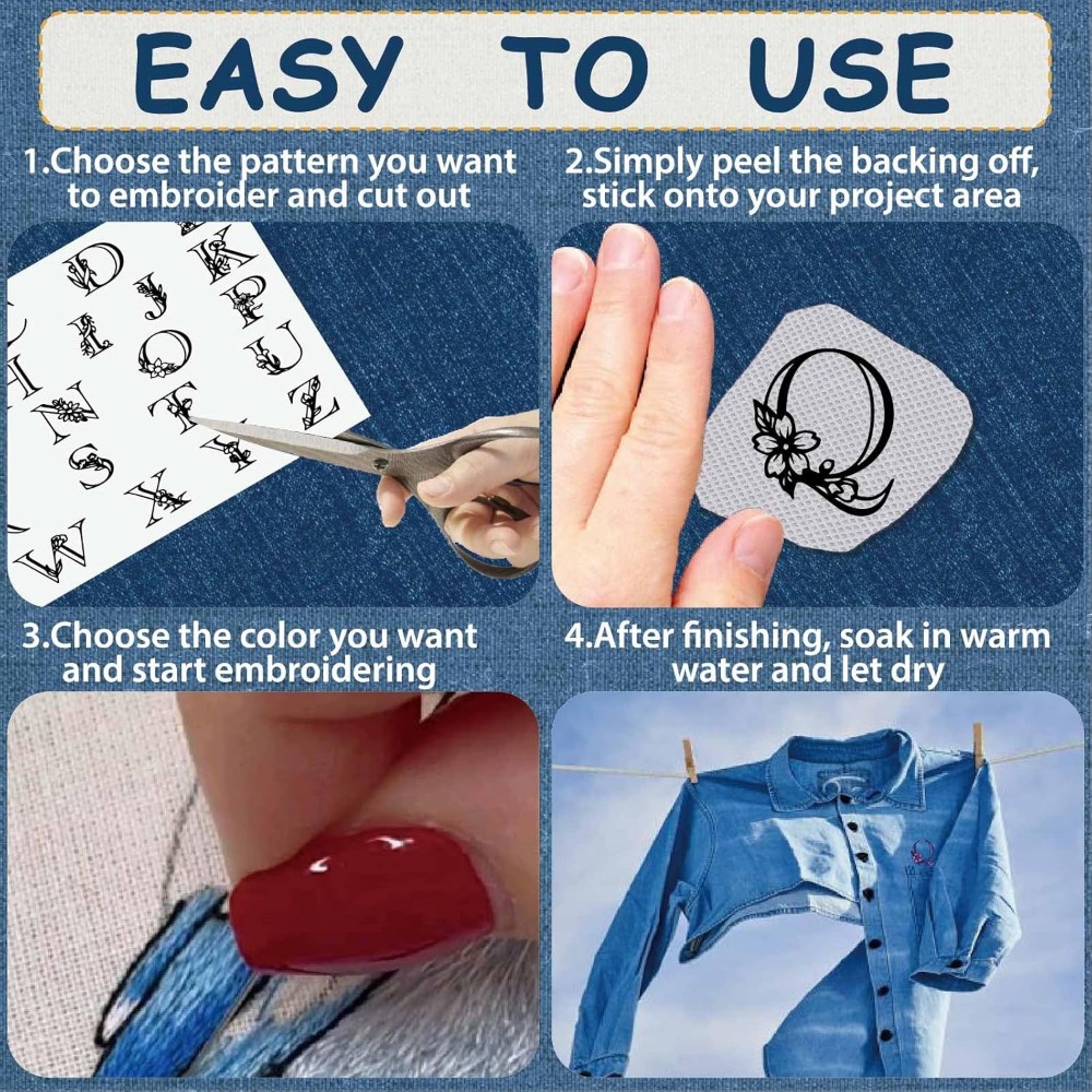 Letter A-Z Water Soluble Embro – Embroidery Paper recenzja i cena