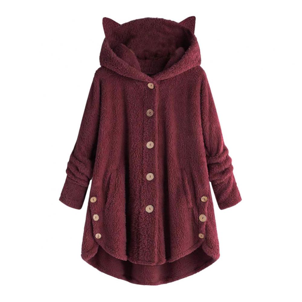 Cat's Ears Women Hoodie Plus W – Embroidery Zip Up Hoodie recenzja i cena