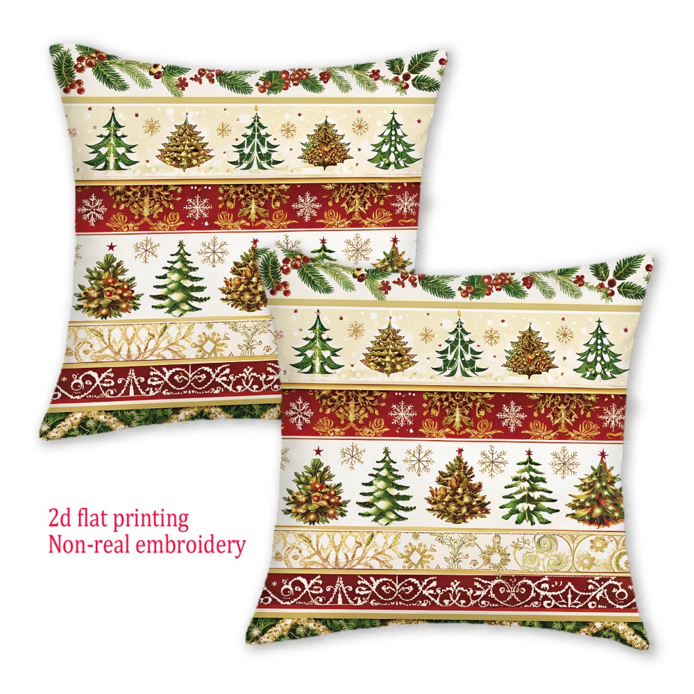 2pcs, 2D Flat Merry Christmas  – Embroidery Xmas Tree recenzja i cena