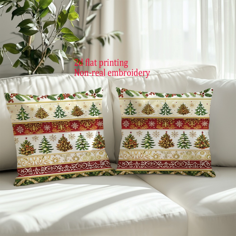 2pcs, 2D Flat Merry Christmas  – Embroidery Xmas Tree recenzja i cena