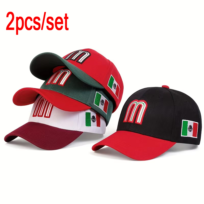 Unisex M Letter Embroidery Bas – Embroidery Letter M recenzja i cena