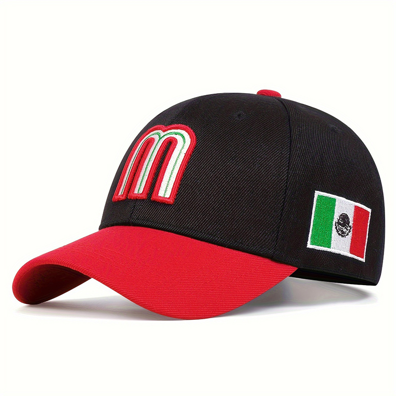 Unisex M Letter Embroidery Bas – Embroidery Letter M recenzja i cena