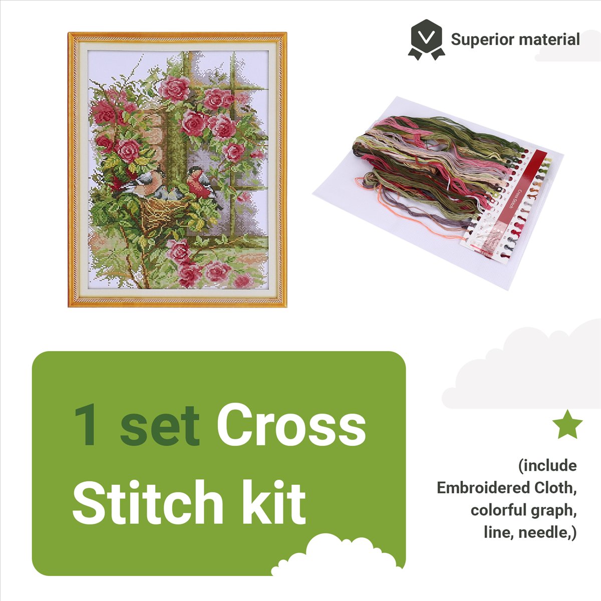 DIY Handmade Needlework Set Em – Embroidery Kit Set recenzja i cena