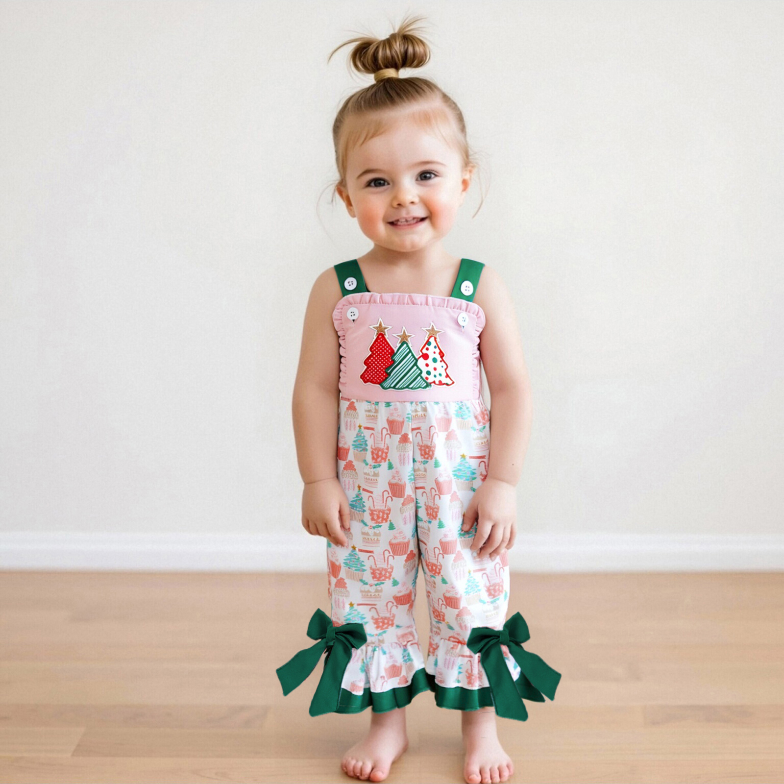 1-5Y Toddler Girl Xmas Outfits – Embroidery Xmas Tree recenzja i cena