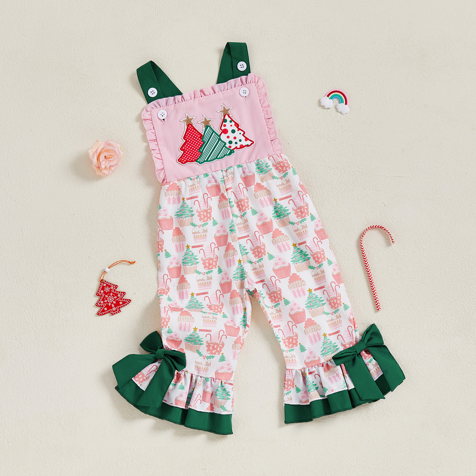 1-5Y Toddler Girl Xmas Outfits – Embroidery Xmas Tree recenzja i cena