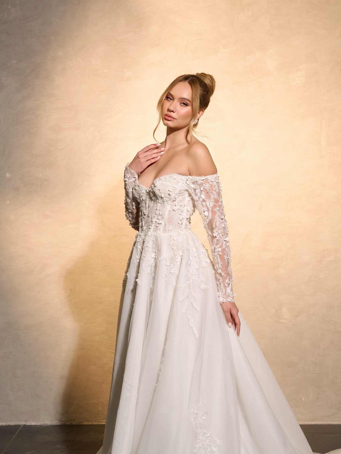 Elegant Wedding Dress A-Line L – Embroidery Online Design recenzja i cena