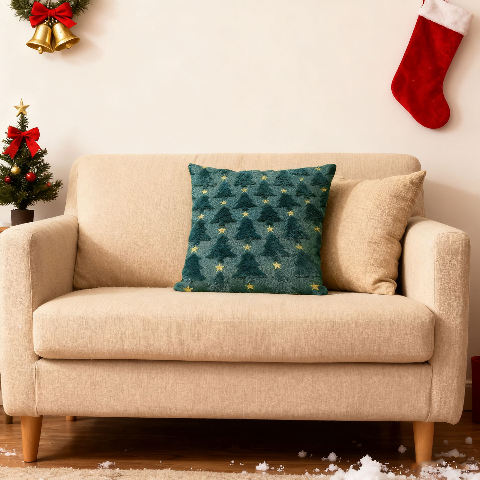 1/2PCS Christmas Tree Pillow C – Embroidery Xmas Tree recenzja i cena