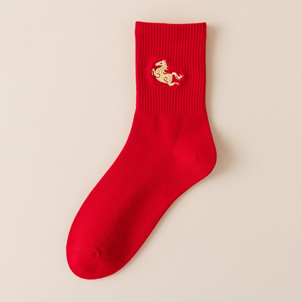 Breathable Red Middle Socks Co – Embroidery Moisturizer recenzja i cena