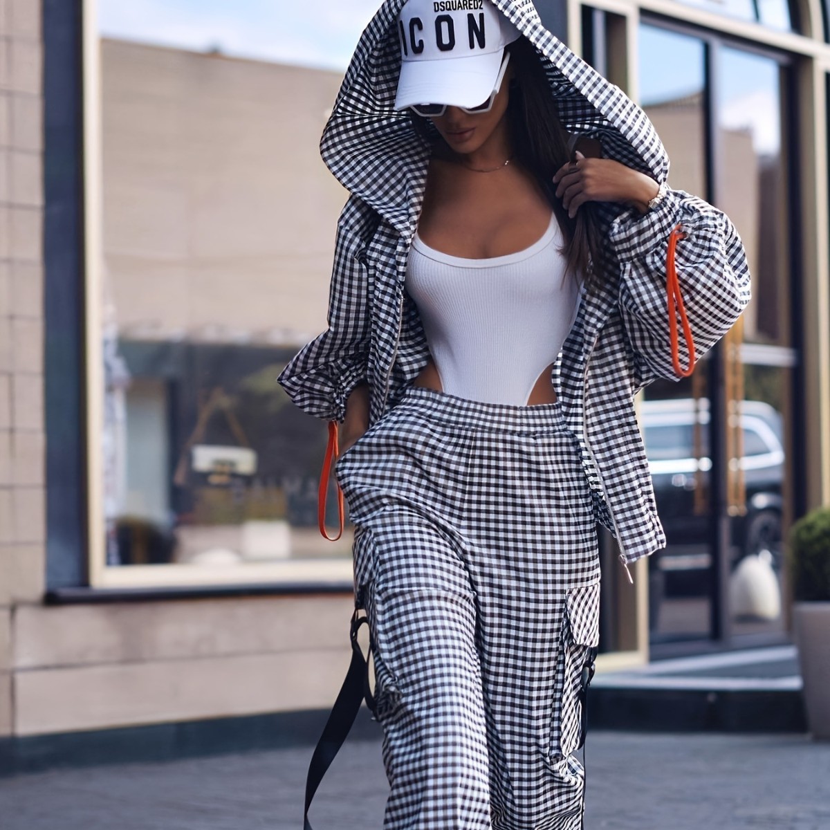 Spring Autumn Casual Plaid Pri – Embroidery Zip Up Hoodie recenzja i cena