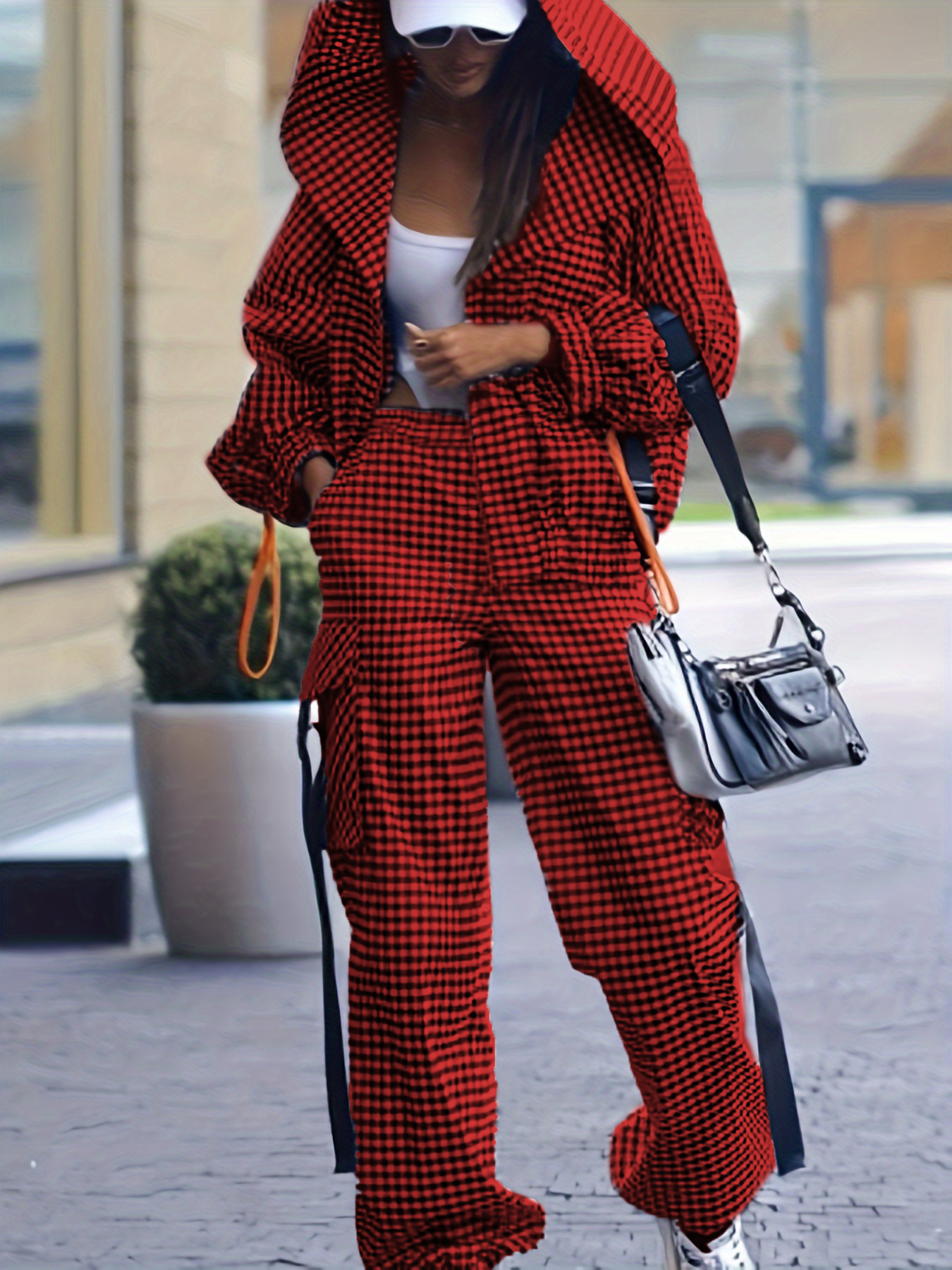 Spring Autumn Casual Plaid Pri – Embroidery Zip Up Hoodie recenzja i cena