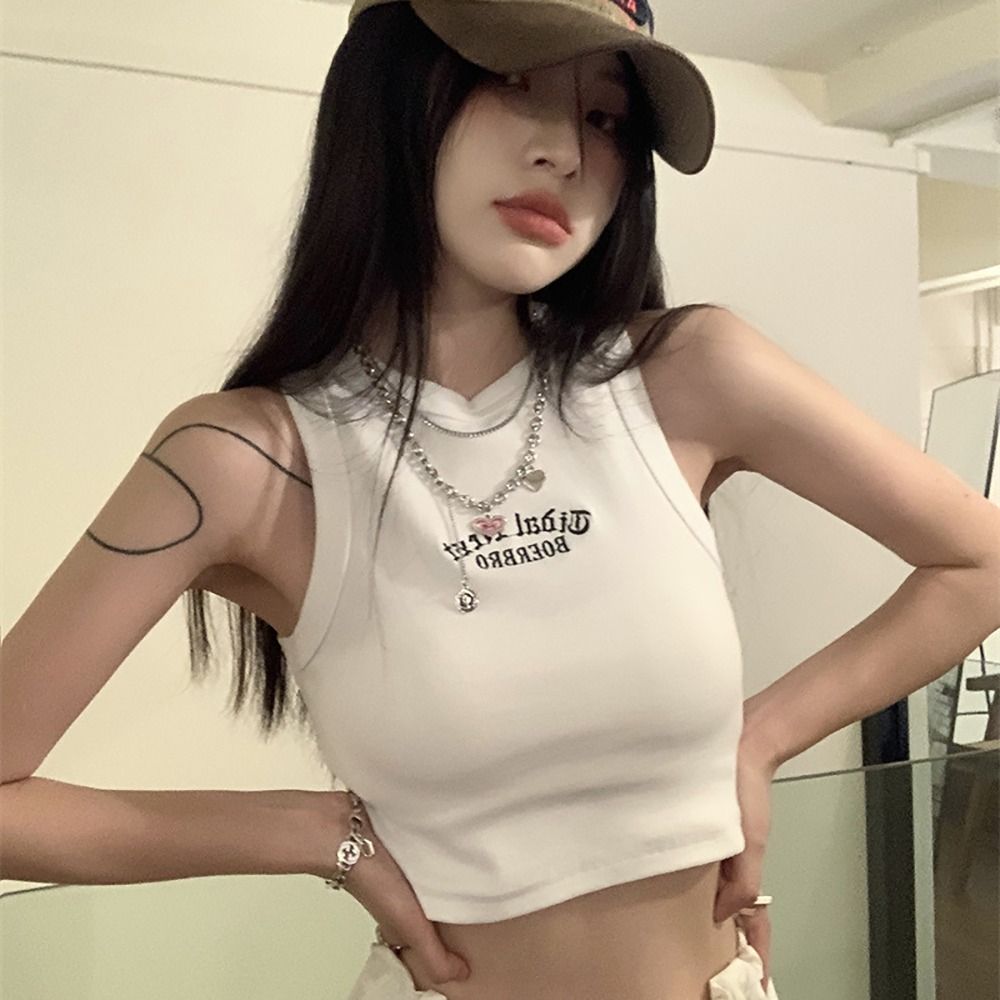 Simple Microelastic Sleeveless – Embroidery Letter M recenzja i cena