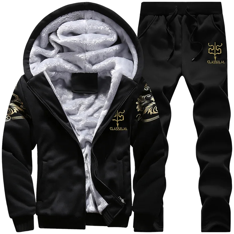 Autumn Winter Men's Sports Set – Embroidery Zip Up Hoodie recenzja i cena