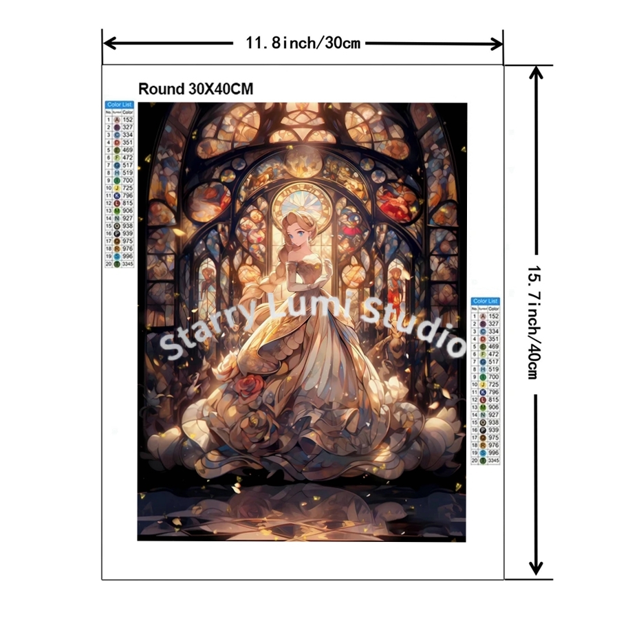 Cute Cinderella Castle 5D Full – Embroidery Kit Set recenzja i cena