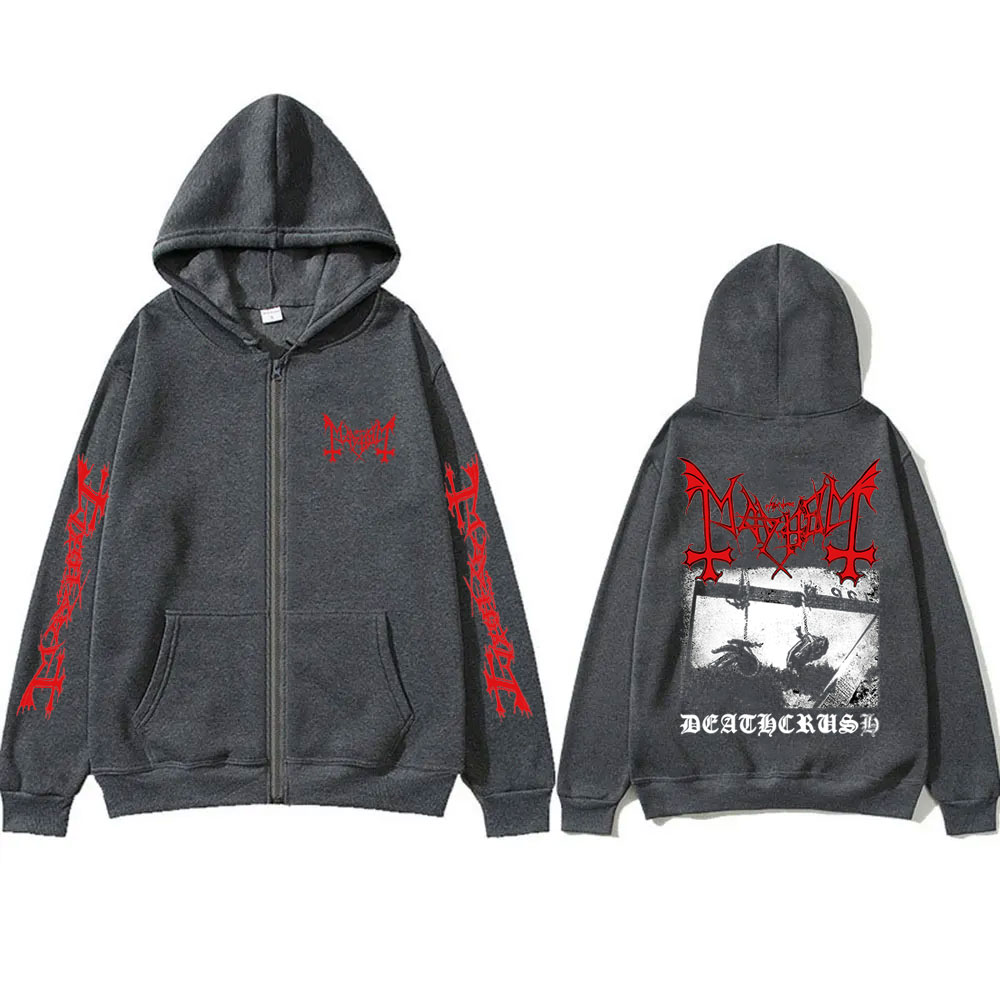 Mayhem Deathcrush Graphic Zipp – Embroidery Zip Up Hoodie recenzja i cena