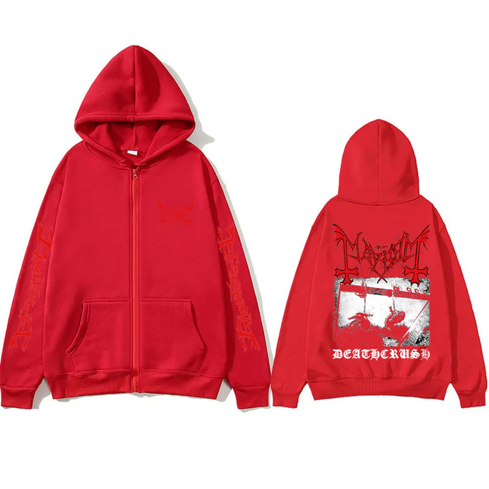 Mayhem Deathcrush Graphic Zipp – Embroidery Zip Up Hoodie recenzja i cena