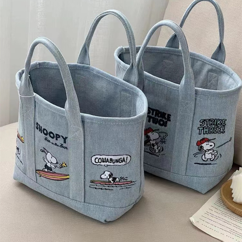 New Snoopy Comic Denim Tote, L – Embroidery Job recenzja i cena