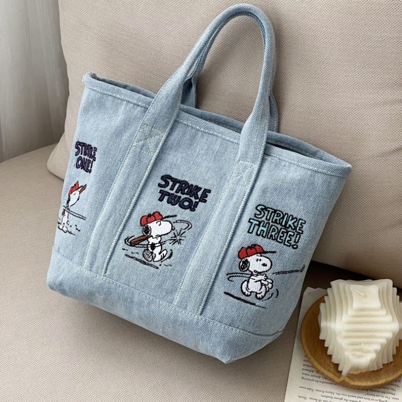 New Snoopy Comic Denim Tote, L – Embroidery Job recenzja i cena